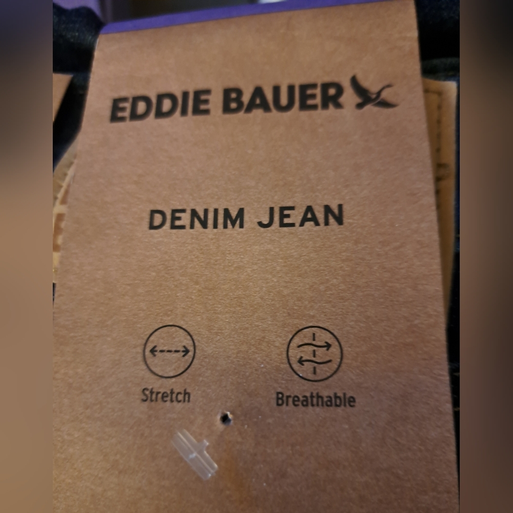 EDDIE BAUER Men's Straight Fit  Jeans - DARK BLUE 3 Sizes BRAND NEW - Picture 5 of 5